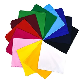 ผ้าเช็ดหน้า สีพื้น (G33) ผืนใหญ่ ขนาด 54*54ซม. ผ้าโพกหัว ใช้ผูกผม พันคอ ทำกิจกรรมกี่ฬาสี