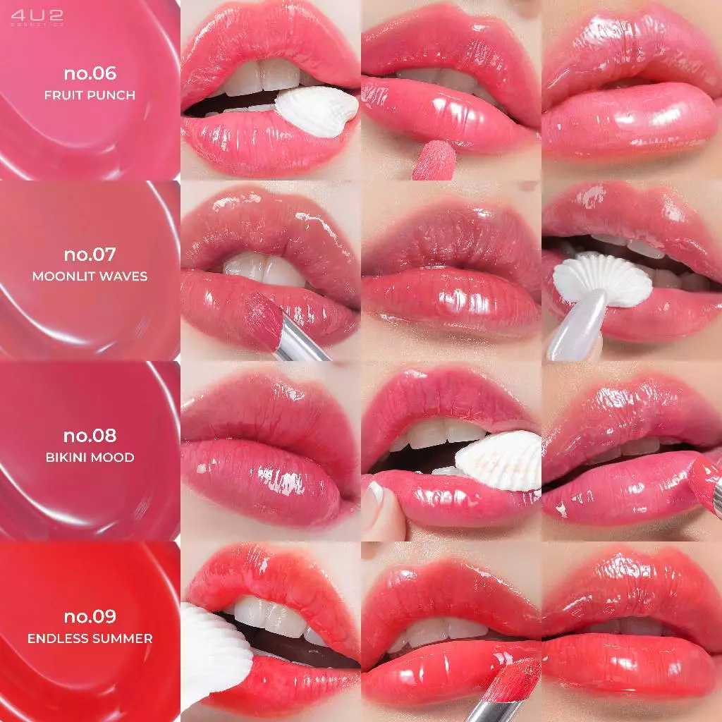 (1แถม1 กด 2 ชิ้นรับโปร)ลิปหอย4U2 GLASSY BABE - ลิปกลอสฉ่ำวาว ลิปหอยวาว ลิปปากฉ่ำ ลิปหอย ลิปหอย 4u2 ลิปฉ่ำ gloss thumbnail 8