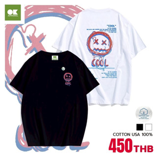 OK Apparel ⚡พร้อมส่ง⚡เสื้อยืดคอกลมสกรีนลาย XO -​ Oversize  ผ…