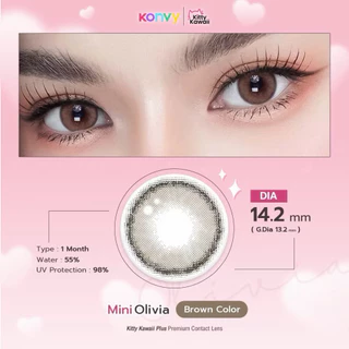 คอนแทคเลนส์ มีอย. 🫒 Mini Olivia green , brown 🫒 Kittykawaii อมน้ำ55% ยอดฮิตจากเกาหลี🇰🇷 เลนส์นิ่มบางสบายตา กรองแสง