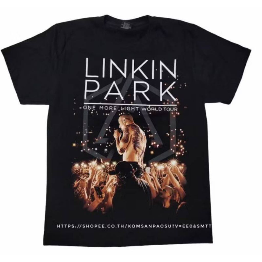 เสื้อยืดวงลินคินพาร์ค Chester Bennington ป้าย Rock yeah
