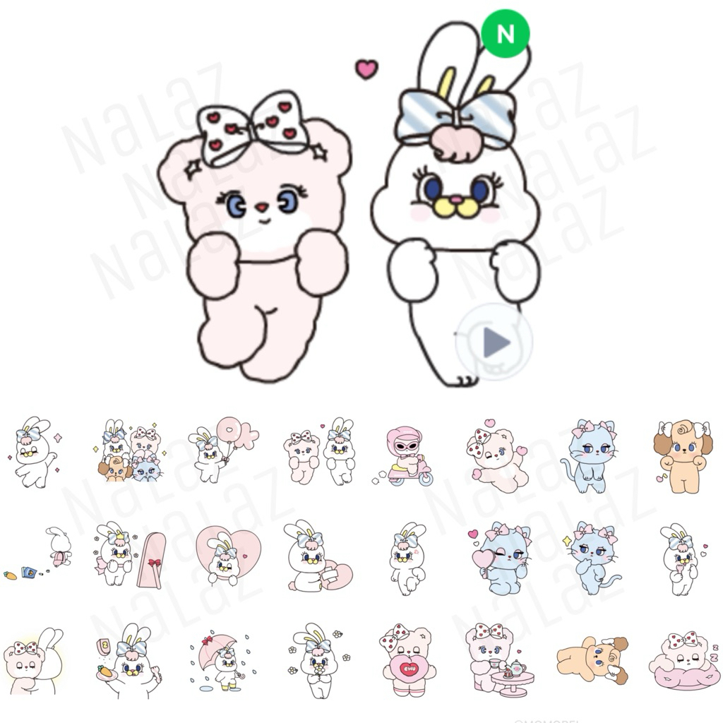 สติกเกอร์ไลน์ RICO ริโกะ กระต่ายน้อยสุดน่ารัก ไม่มีวันหมดอายุ มีหลายภาษา