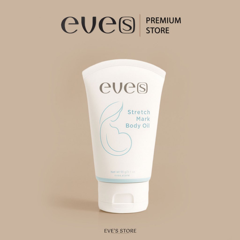 EVE’S อีฟส์ออยล์ อีฟส์ แอนตี้ สเตรช มาร์ค บอดี้ ออยล์ 90 g. ป้องกัน ท้องแตกลาย คนท้อง ตั้งครรภ์ ลดรอยแตกลาย หลังคลอด