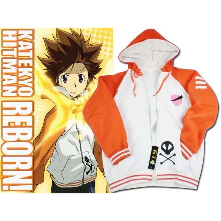 เสื้อสึนะ รีบอน สีส้มแขนยาวมีฮู๊ด cosplay