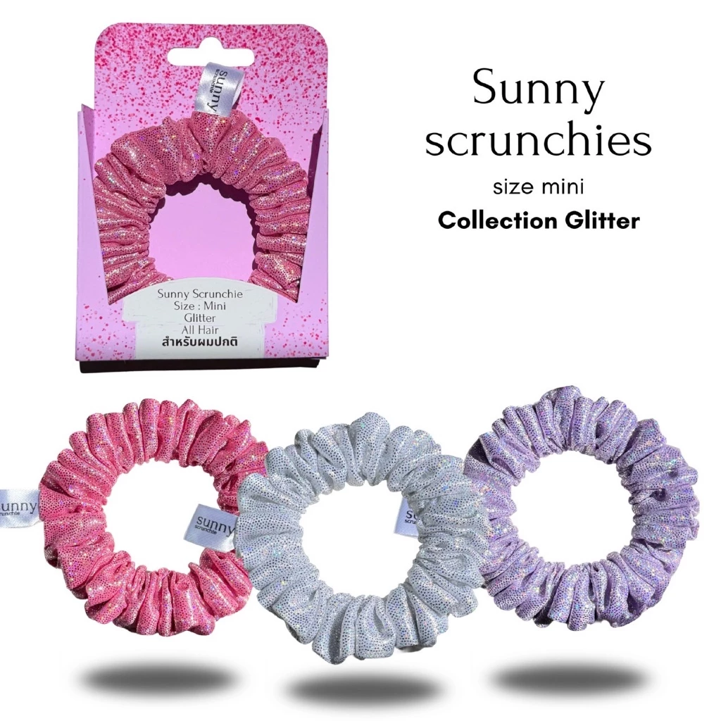 ยางรัดผม sunny scrunchies (Mini) collection glitter