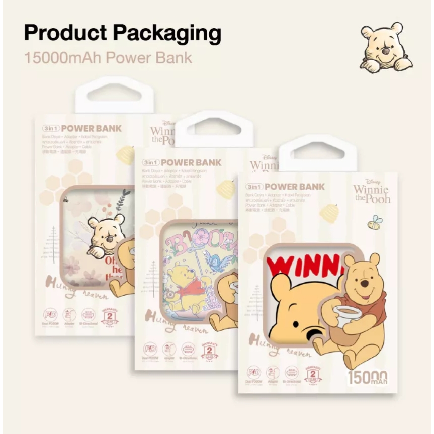 Powerbank Disney PRO 10000mAh และ 15000mAh FastCharging PD20W ประกัน 2 ปี