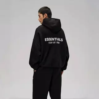 ส่วนลด 50 % Fear of God Essentials Hoodie FW24 Hoodie Holiday Core เสื้อฮู้ด Logo ยาง โอเวอร์ไซส์ เนื้อผ้าดี