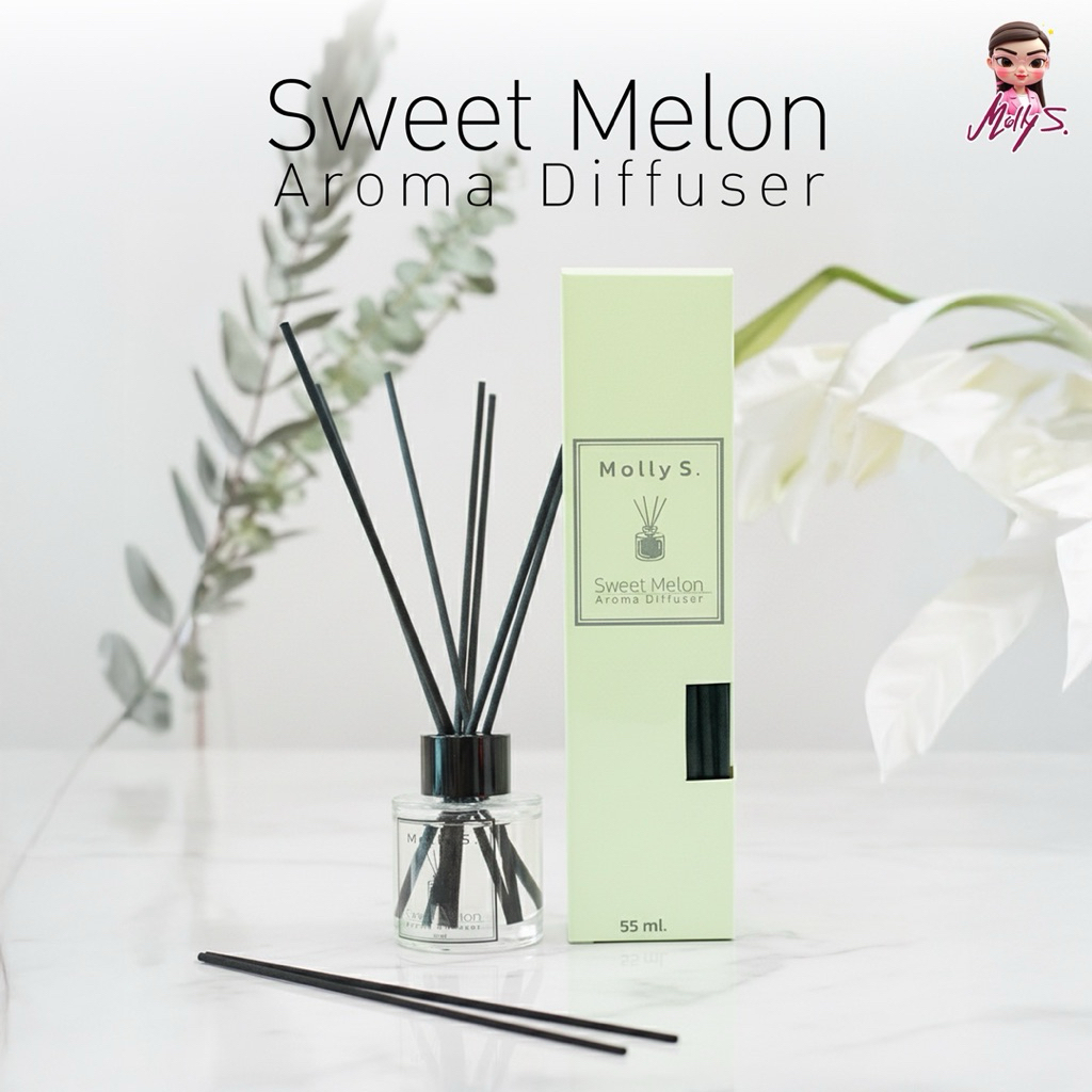 ก้านน้ำหอมอโรม่า Molly S. Sweet Melon Aroma Diffuser