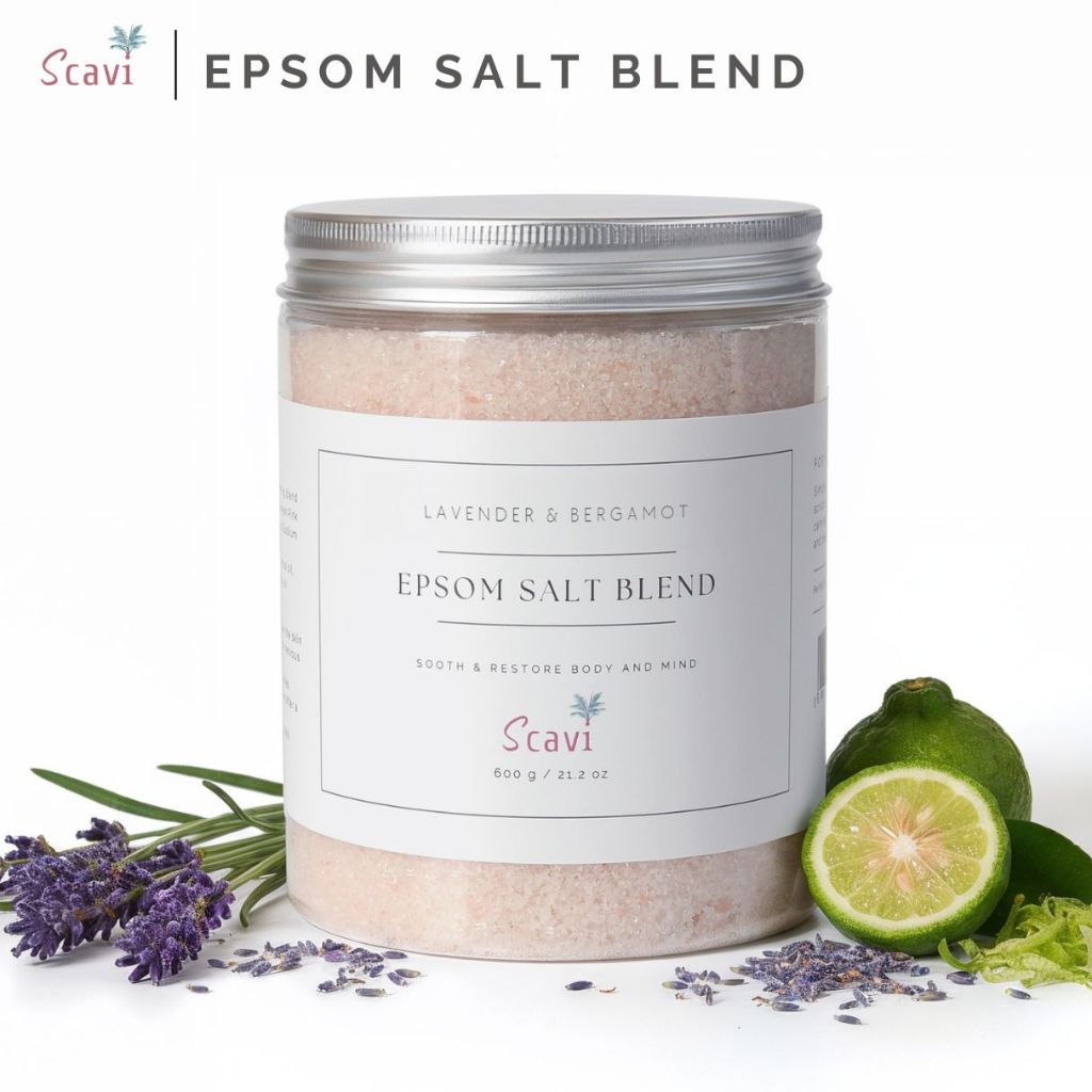 Epsom salt blend (Lavender & Bergamot) เกลือสปา Magnesium sulfate แมกนีเซียม ซัลเฟต