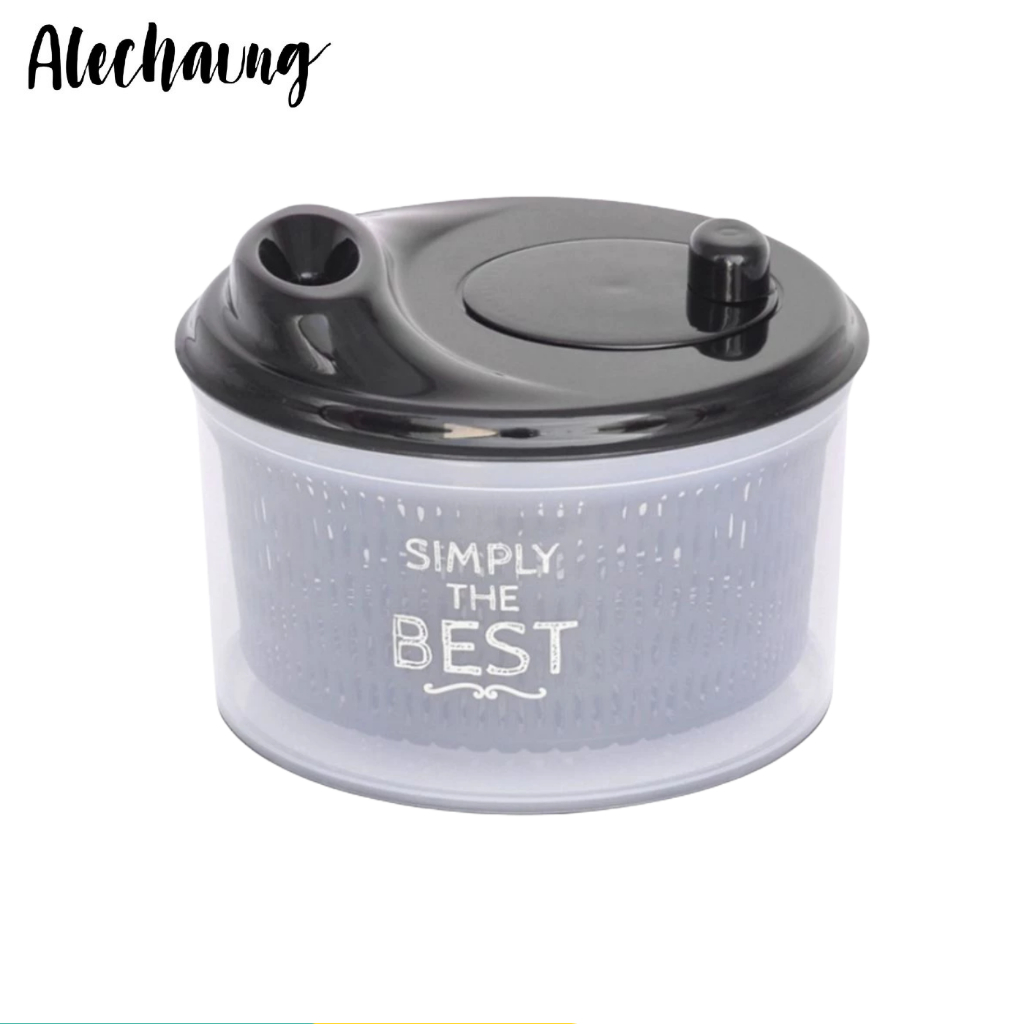 เครื่องคลุกสลัด ตะกร้าล้างผัก Salad Spinner ที่สลัดน้ำออกจากผัก มีช่องใส่น้ำ Alechaung coffee