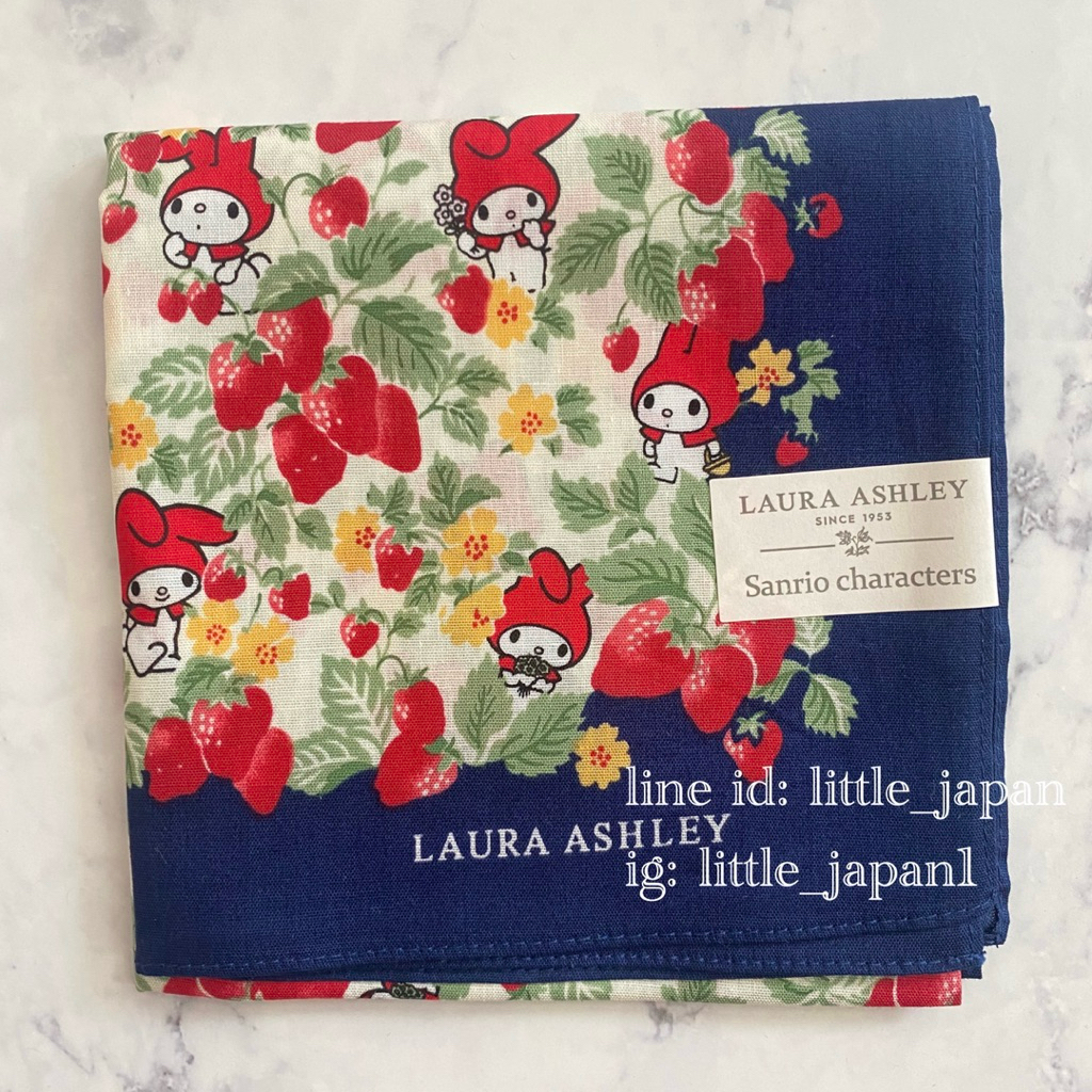 พร้อมส่ง ผ้าเช็ดหน้า Sanrio x Laura Ashley