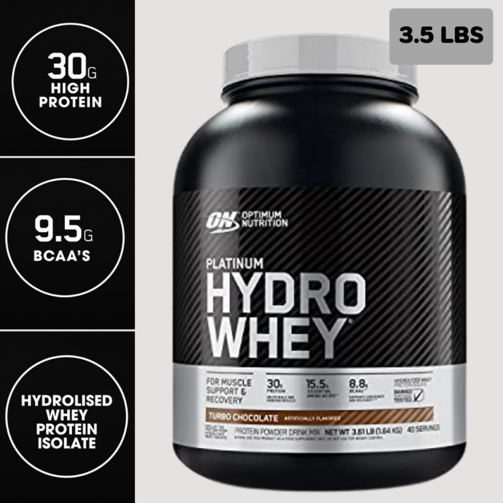Optimum Nutrition Platinum 100% Hydrolyzed Whey Protein Isolate Powder 3.5 lbs