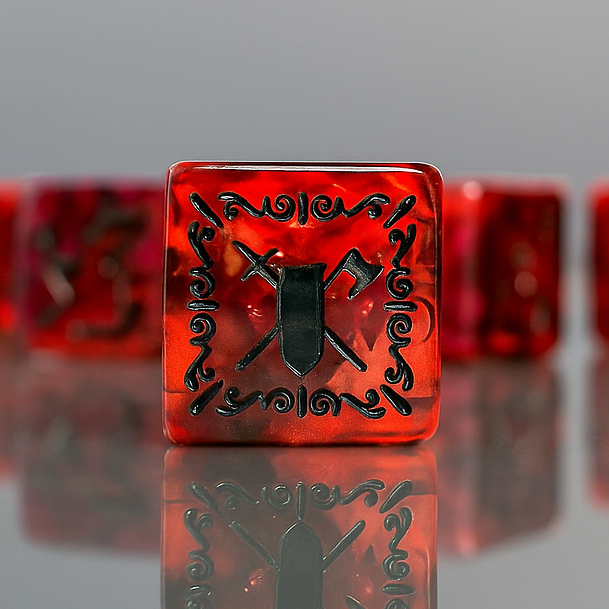 Shadowflare ลูกเต๋า D6 DICE 1ลูก(1die) | ลูกเต๋า Dice For DnD D&D MTG RPG TRPG เกมกระดาน บอร์ดเกม Ga