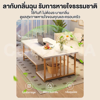 COS โต๊ะกลางโซฟา โต๊ะกาแฟ โต๊ะห้องรับแขก ซมโซฟา 100/120cm กลาง2ชั้น หินอ่อนเทียมสไตล์โมเดิร์น