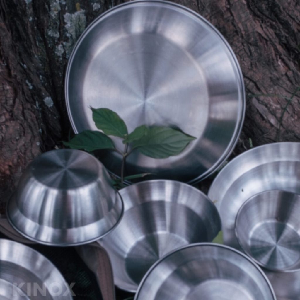 KINOX Stainless Steel Plate Series SET ชุดจาน สแตนเลสสตีล 304 สวยงาม ปลอดภัย
