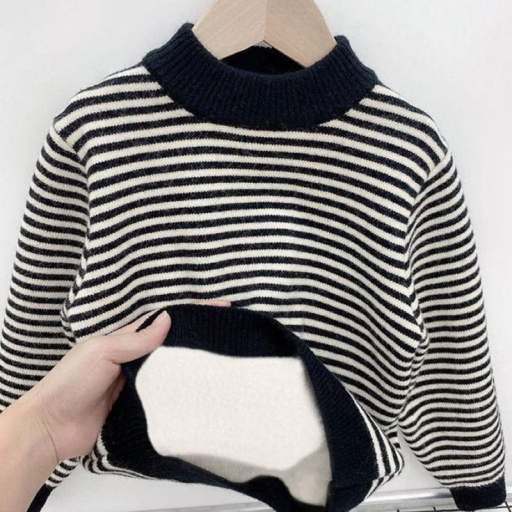 เสื้อคอเต่าเด็กผ้าหนาไหมพรม Winter-Lee ขนาด 110-160 ซม.