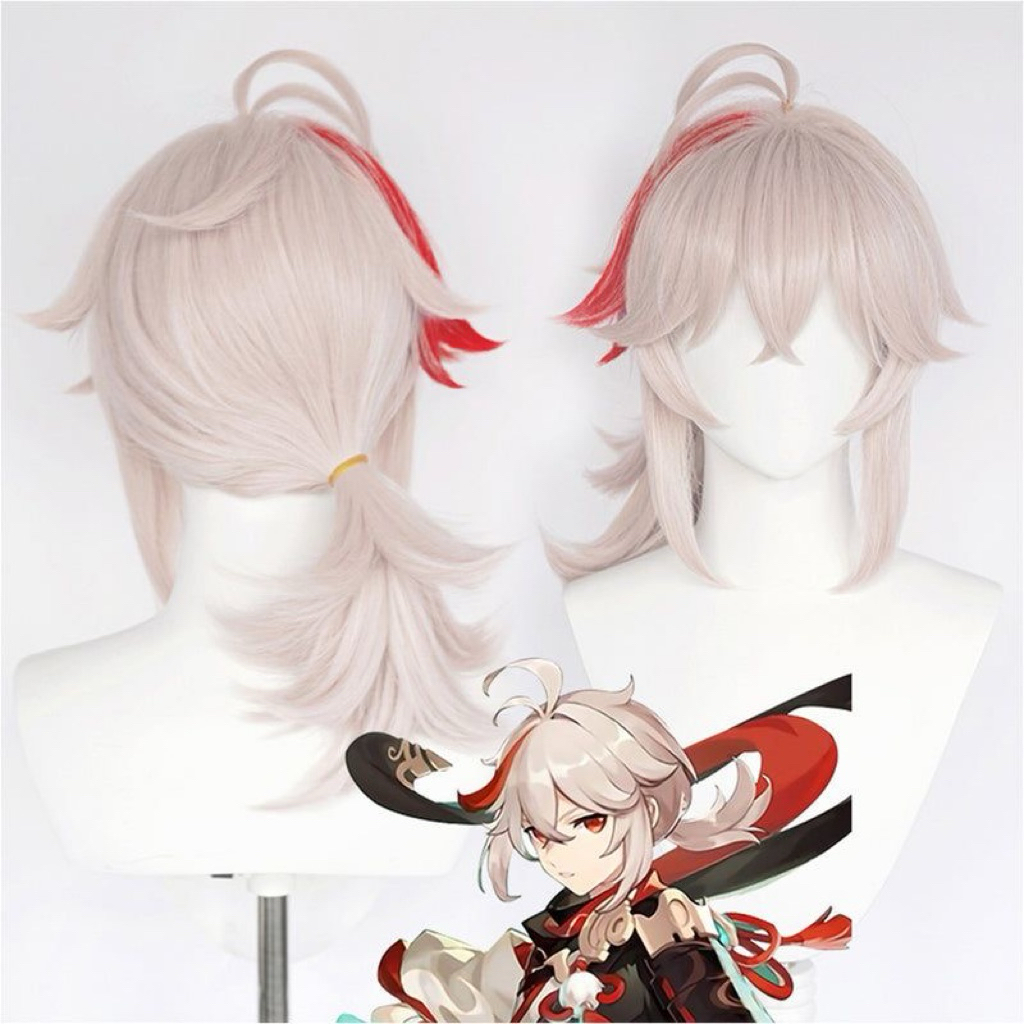 【Manmei】Genshin Impact Kazuha Cosplay Wig 50cm Scalp Hair Heat Resistant Synthetic Wigs