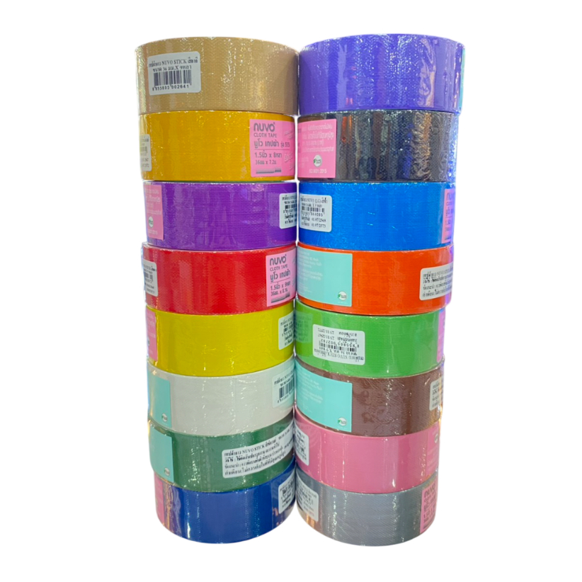 (KTS)เทปผ้ากาว NUVO ขนาด 1.5 นิ้ว (36x8 yds) เลือกสีได้ Cloth Tape 555