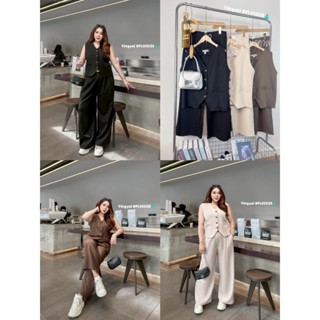 เซ็ต2ชิ้น เสื้อกั๊กสูทกระดุมหน้า+กางเกงขายาวกระดุมหน้า ใส่แม…