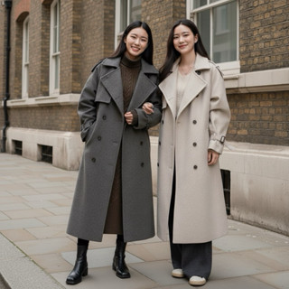 Styles_Unnie 🧸☃️ (C216) Seoul Wool Coat 🌷🧸 เสื้อโค้ทยาว ผ้าว…