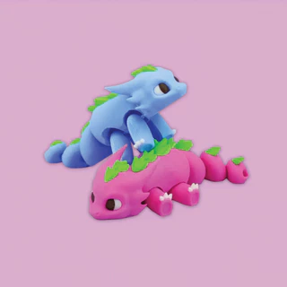 🐉🌸 ฟิกเกอร์มังกรแฟนซี 3D ดีไซน์คิ้วท์ 🌈 หลากหลายสีสัน รายละเอียดสวยงาม 🎁 สำหรับสะสม ของขวัญ ตกแต่ง