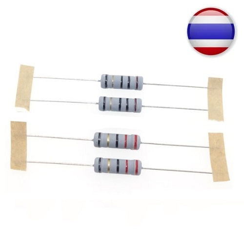 5pcs 2W 5% 0.1R - 18R ตัวต้านทาน Resistor Ohm Carbon Film Resistance