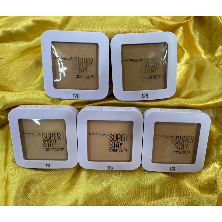 MAYBELLINE แป้งพัฟ เมย์ เบลลีน ซุปเปอร์สเตย์ เฟล็กซ์ พาวเดอร์ มี 4 เบอร์