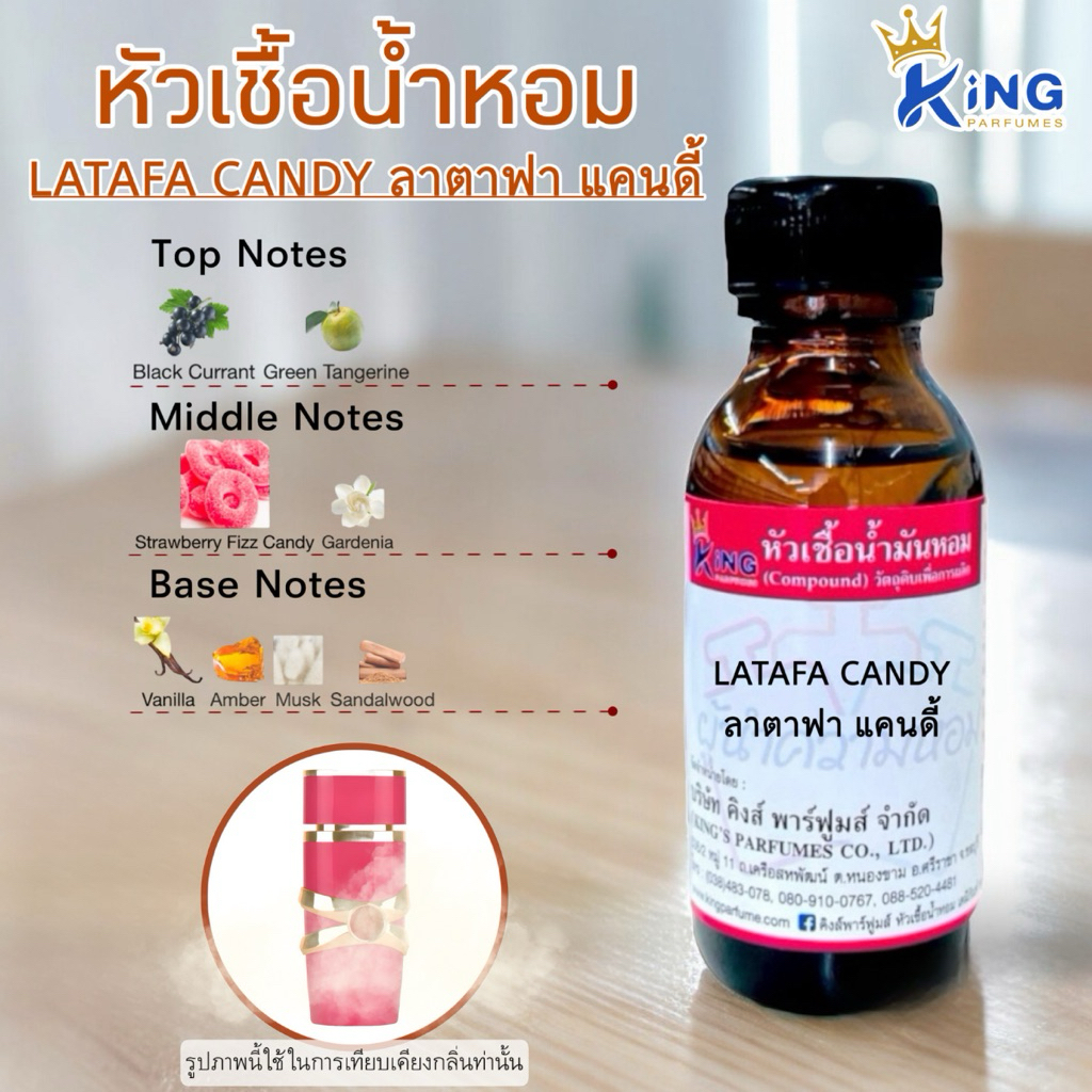 หัวเชื้อน้ำหอม กลิ่นLATAFA CANDY ลาตาฟา แคนดี้ ขนาด30-100ML