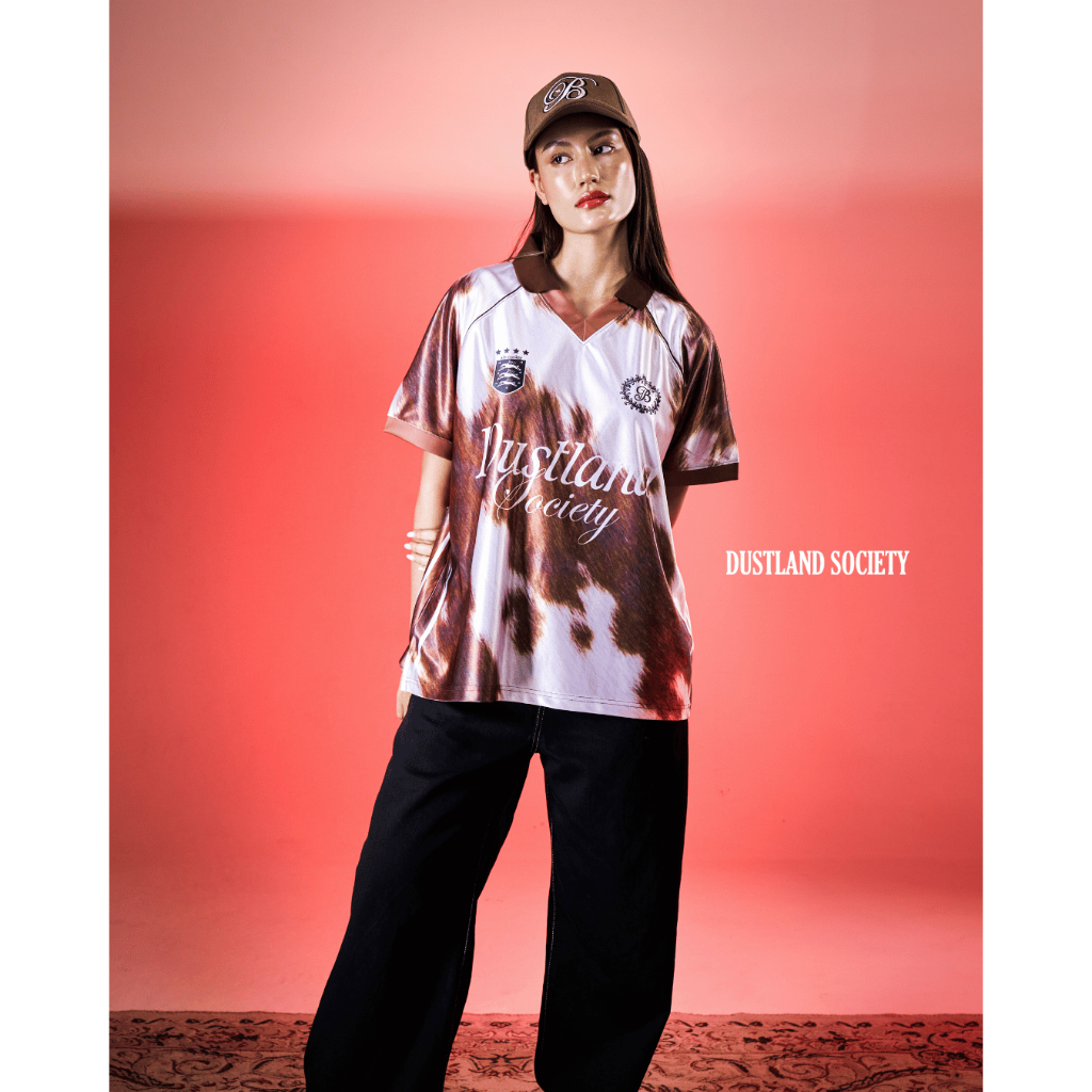 BEB CLUB COW POLO SATIN โปโลซาตินลายวัว