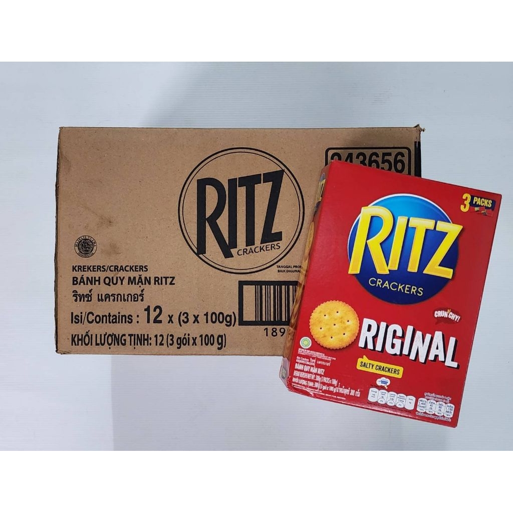 Ritz Crackers Original ยกลัง 12กล่อง x 300g