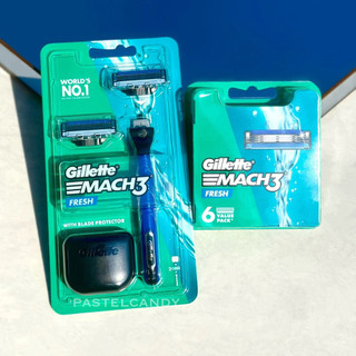 SALE🔥แท้💯% ยิลเลตต์ มัคทรี พลัส มีดโกน 1 ด้าม พร้อมใบมีดโกน 2 ชิ้น/ใบมีดโกน แพ็ค 6 Gillette Mach3+ Razor Refills รีฟิล
