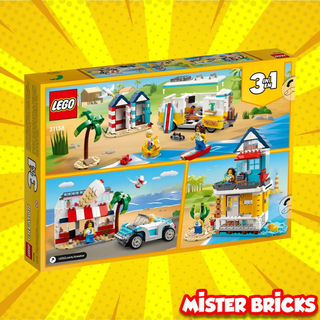 LEGO 31138 รถบ้านแคมเปอร์ 3in1 บ้านริมทะเล ร้านไอศกรีม เซ็ตใหญ่ ของแท้ เหมาะกับเด็ก 8+ - รูปที่ 6