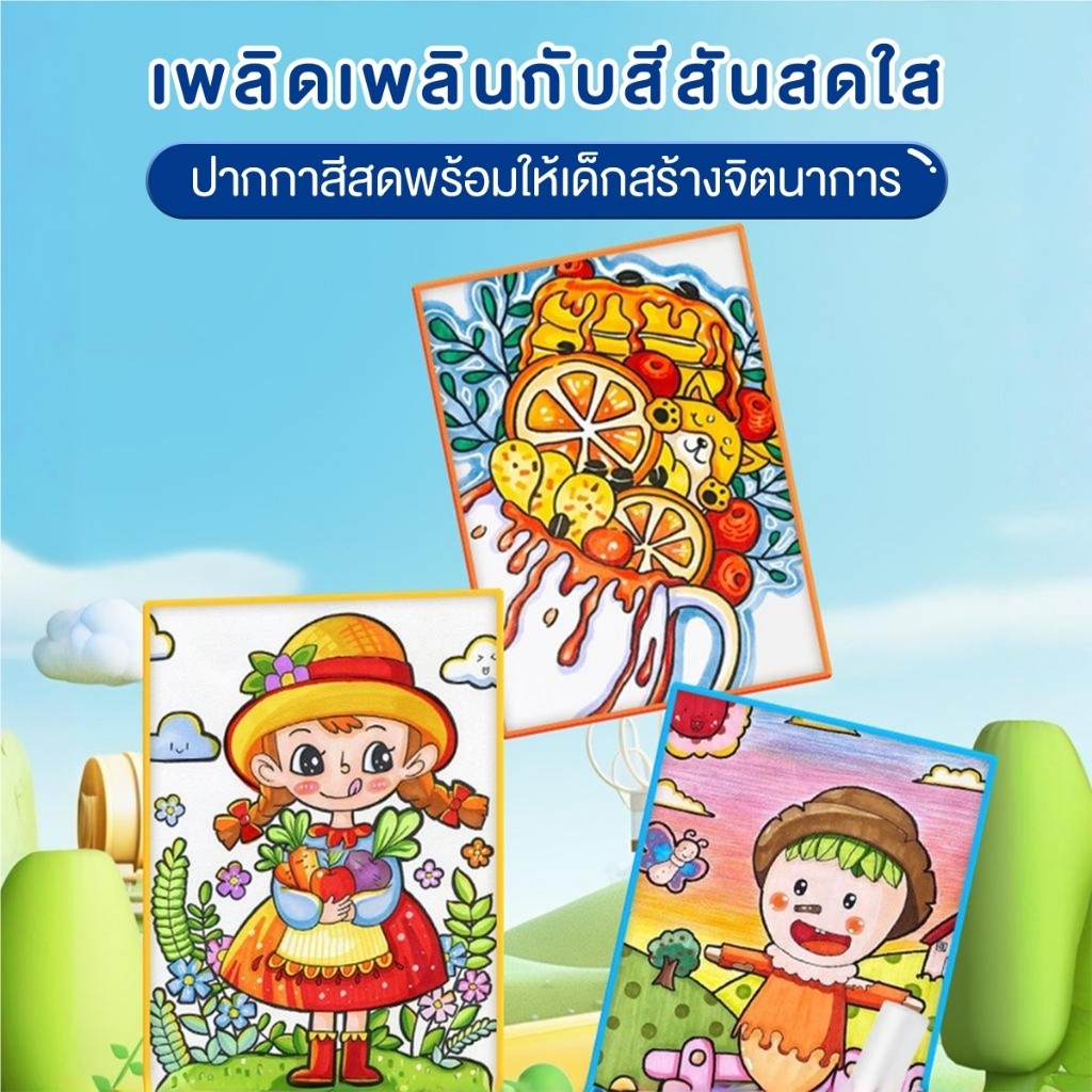 WaterLoco ปากกาอะคริลิค เครื่องหมาย 24/36/48/60/80/120สี Acrylic Marker Pen ปากกาเมจิ พลาสติก - 5