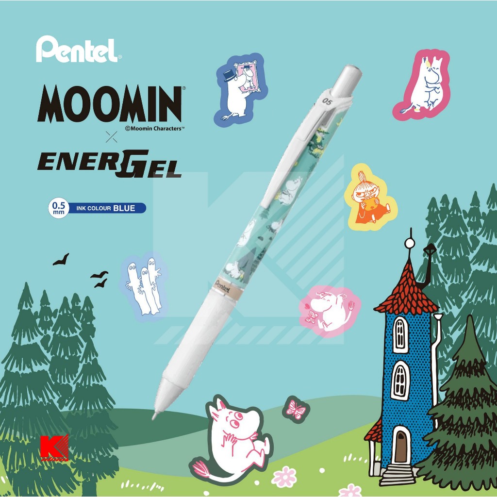 ปากกาเจล Pentel EnerGel Moomin Limited edition 0.5mm (มี 6 ลาย) ราคา ถูกที่สุด ดีลบีเคเค แกลเลอรีภาพที่ 4