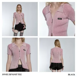 Merge Official - Jovie Zip Knit Tee (พร้อมส่ง)