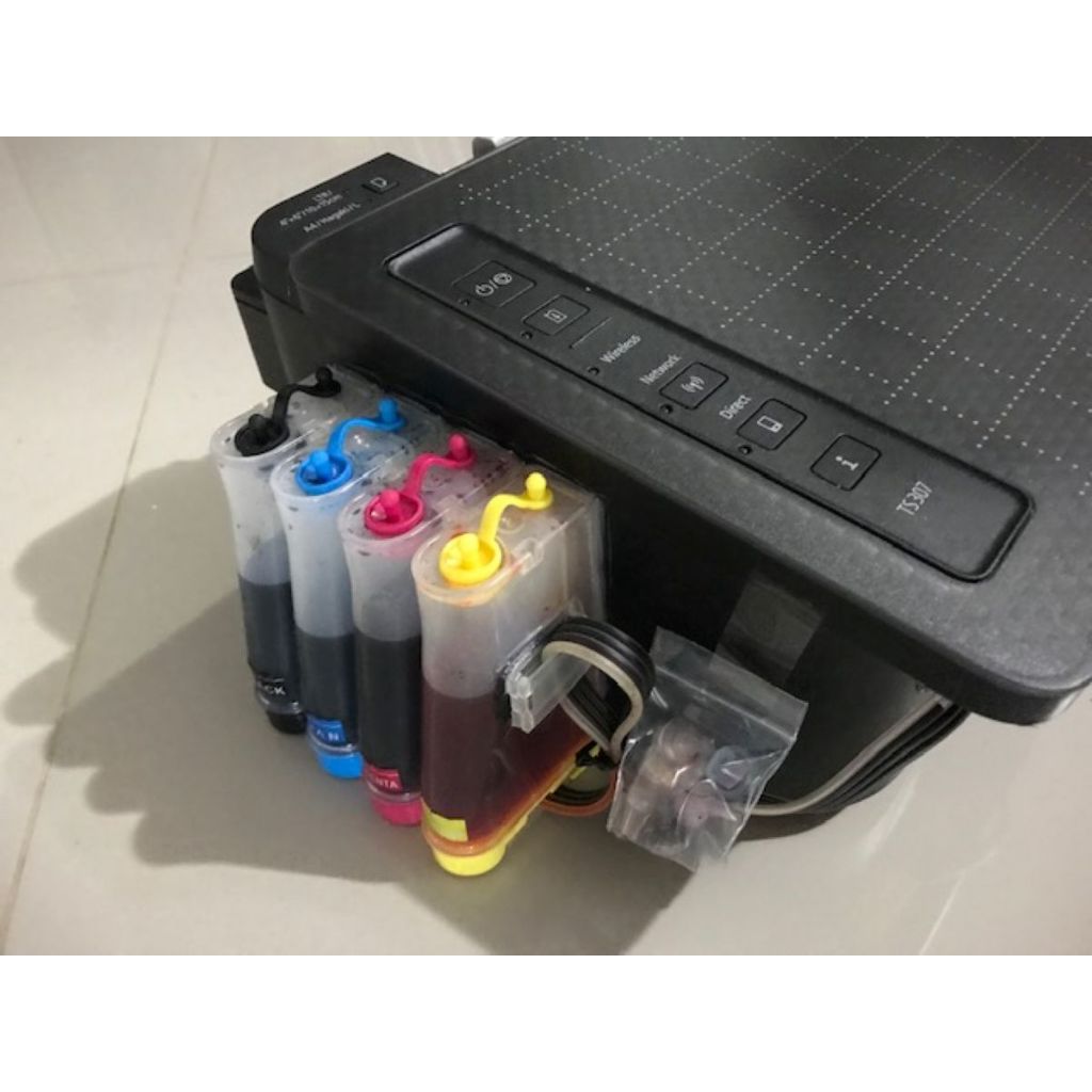 มือสอง เครื่องCanon TS307 + Tank Wireless Printer เครื่องพิมพ์ไร้สาย สั่งพิมพ์จากมือถือไร้สายได้