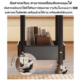 ชั้นวางของเหล็ก มีล้อ ชั้นรถเข็น สีพาสเทล ทำด้วยไม้ วางของในครัว รุ่นฮิต แข็งแรงกันสนิม เคลื่อนย้ายสะดวก ชั้นวา
