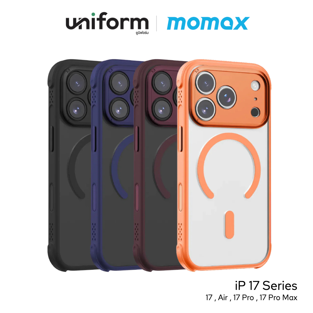 MOMAX เคสกันกระแทก CaseFORM Air Magnetic Case ใช้สำหรับ iPhone 17 Series