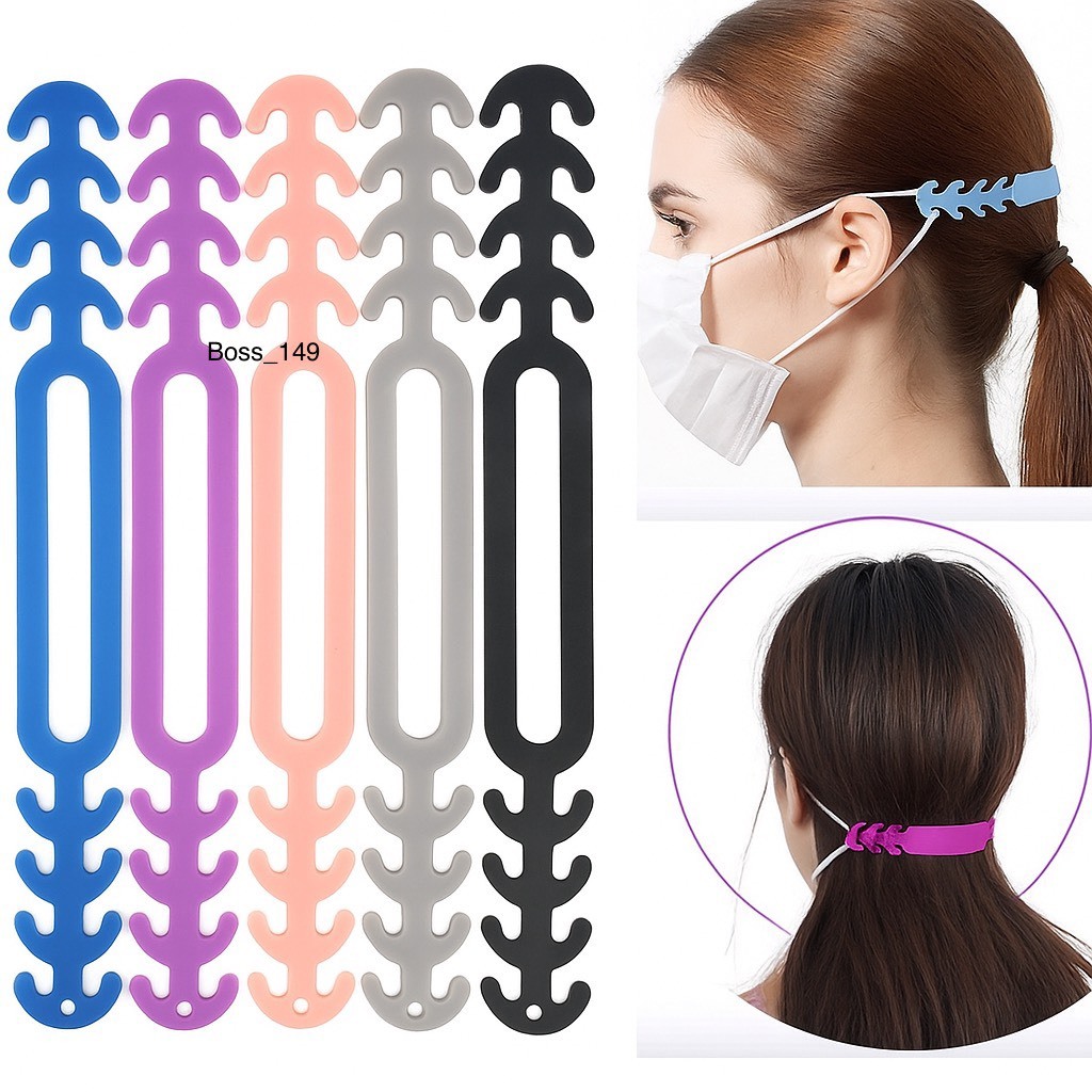 สายรัดหน้ากากกันเจ็บหู ซิลิโคนยางคล้องหน้ากากกันเจ็บหู สายรัดผ้าปิดปากกันเจ็บหู สายคาดหน้ากาก#A104