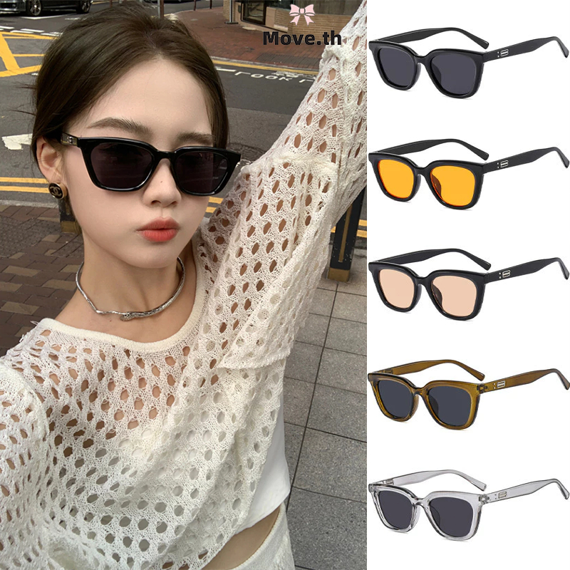 ในไทย-พร้อมส่ง✨แว่นตากันแดด ตาแมวสุดเท่ Insสไตล์เกาหลี ป้องกันรังสียูวี ป้องกันแสงแดด ปกป้องดวงตา คุณภาพสูง Unisex -Move