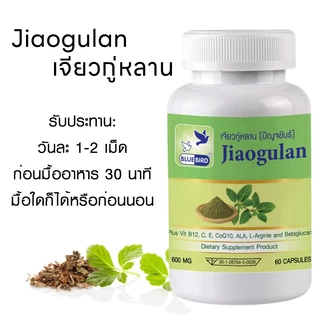 สมุนไพรปํญจขันธ์ เจียวกู่หลาน Jiaogulan ตรา บลูเบิร์ด ขนาด 600 มิลลิกรัม 60 แคปซูล