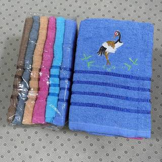 ผ้าขนหนู ผ้าเช็ดตัว ผ้าCotton ขนาดใหญ่ 60*120/70*140/80*160.cm แพ็ค 6ผืน คละสี