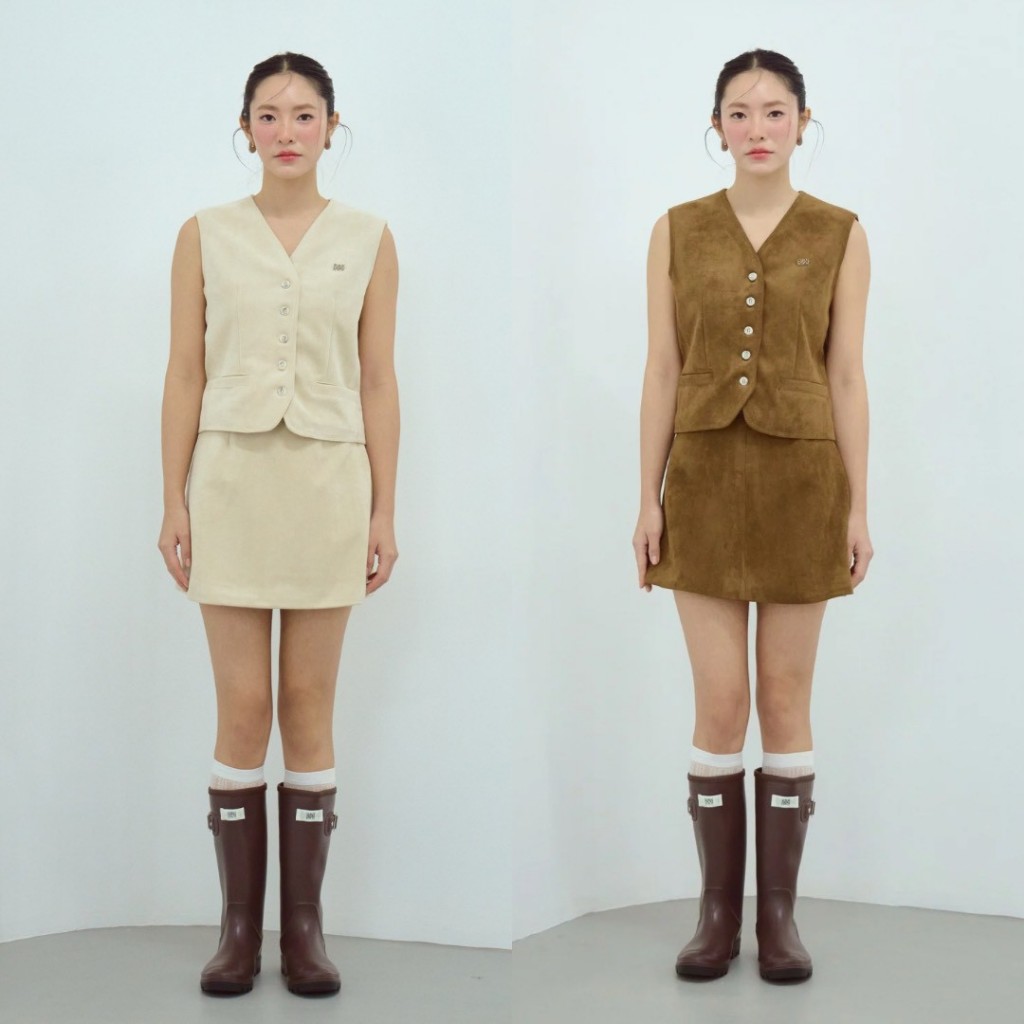 Roomry.n  -  Soft Sunday Set (Vest & Skirt) สินค้าขายแยกชิ้น กั๊กและกระโปรง