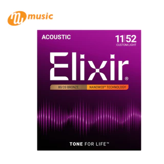 (ของแท้) สายกีตาร์โปร่ง ELIXIR AC. 80/20 NANO CUS.LT .011-052 #11027