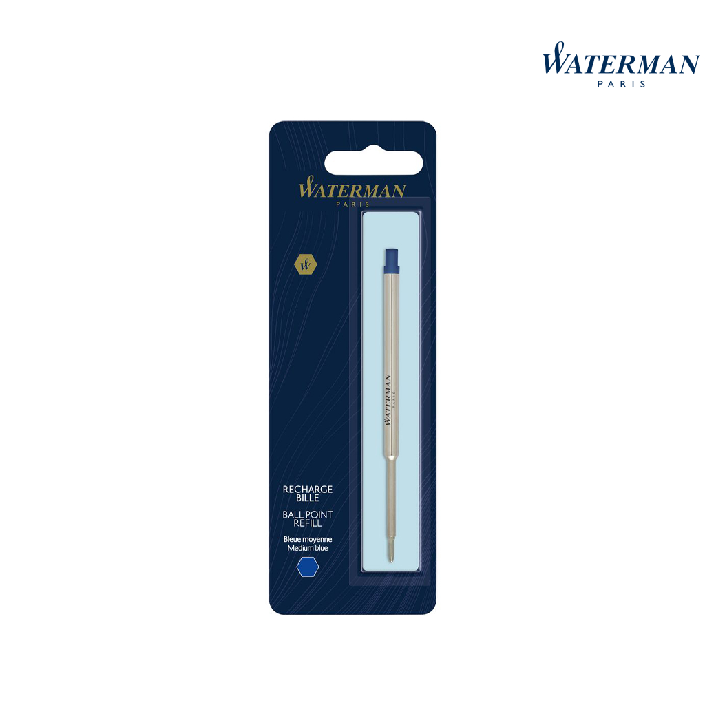 WATERMAN عبوة حبر قلم جاف F ‏0.5 / M ‏0.7 أزرق — صورة 2