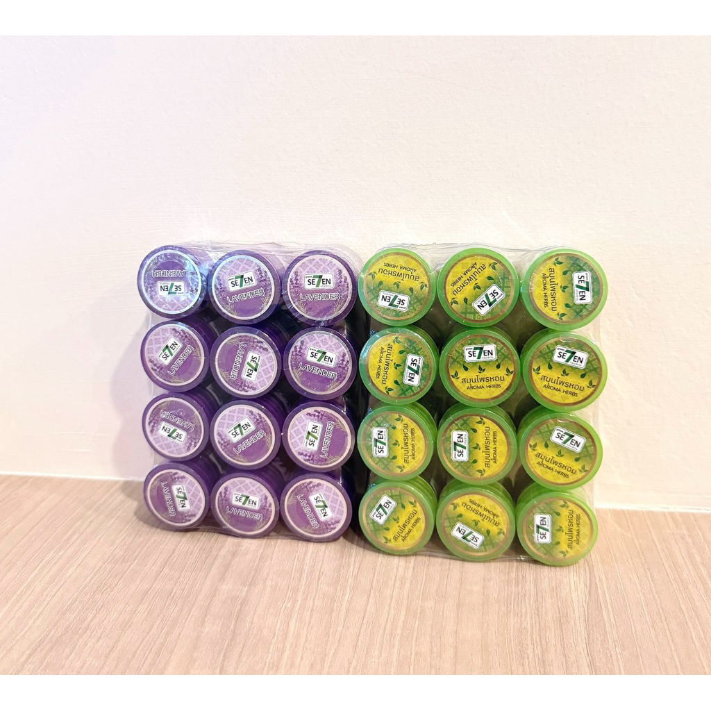 GreenSeven ยาดมสมุนไพรหอมจิ๋ว 3 g(1 แพ็คมี 12ชิ้น) มี2กลิ่น