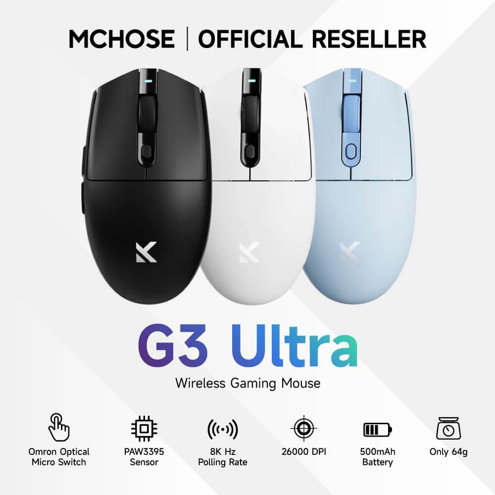 MCHOSE GAMING MOUSE TRI-MODE K7 ULTRA