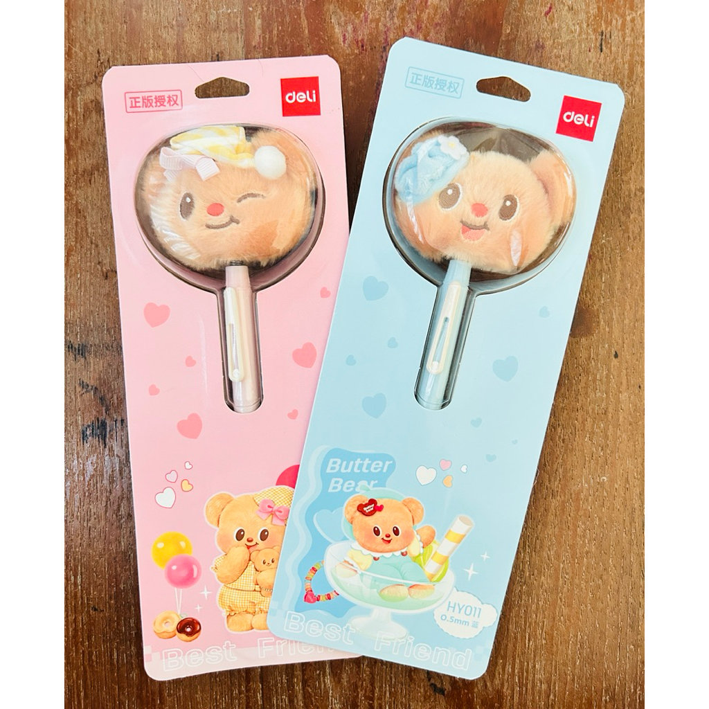7-11 x Butterbear ปากกาเจลหัวตุ๊กตาน้องเนย หมีเนย Butterbear  ขนาด 0.5 มม. สินค้าพรีเมียม 2025