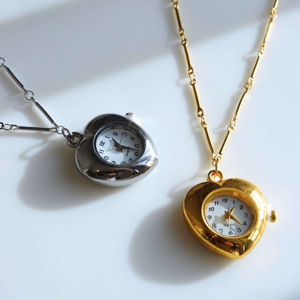 Beaming.bkk - Timeless Heart Necklace สร้อยคอนาฬิกาหัวใจ