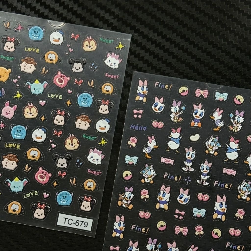พร้อมส่งจากไทย!!! สติกเกอร์ติดเล็บ สติกเกอร์ลายนูน สติกเกอร์ 5D ลายDisney สติกเกอร์ตกแต่ง ติดสมุดหรือสิ่งของก็น่ารัก